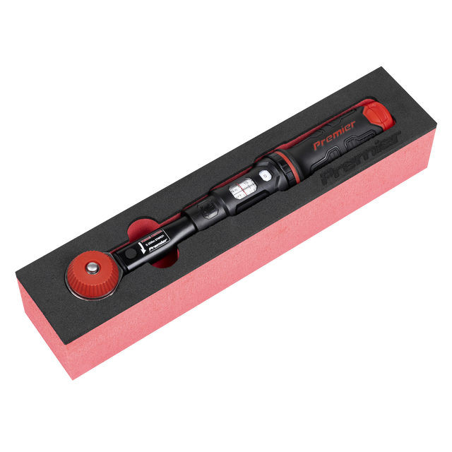 Sealey STW921 Premier Black Calibrated Micrometer Torque Wrench with 1/4"Sq Push-Through Drive 5-25Nm