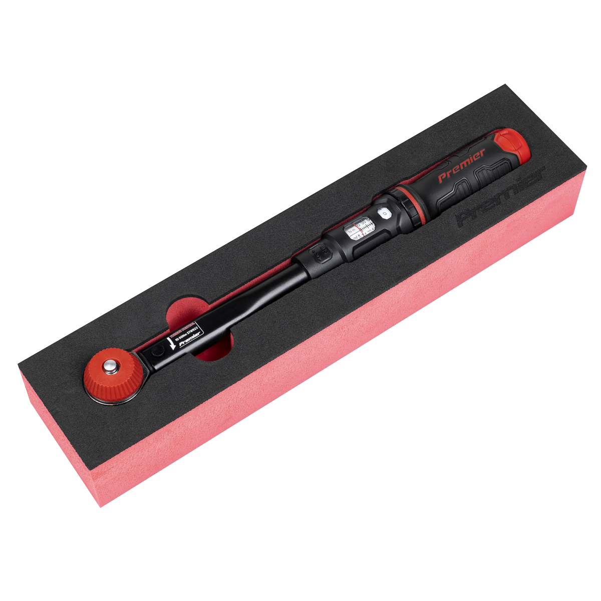 Sealey STW922 Premier Black Calibrated Micrometer Torque Wrench with 3/8"Sq Push-Through Drive 10-50Nm