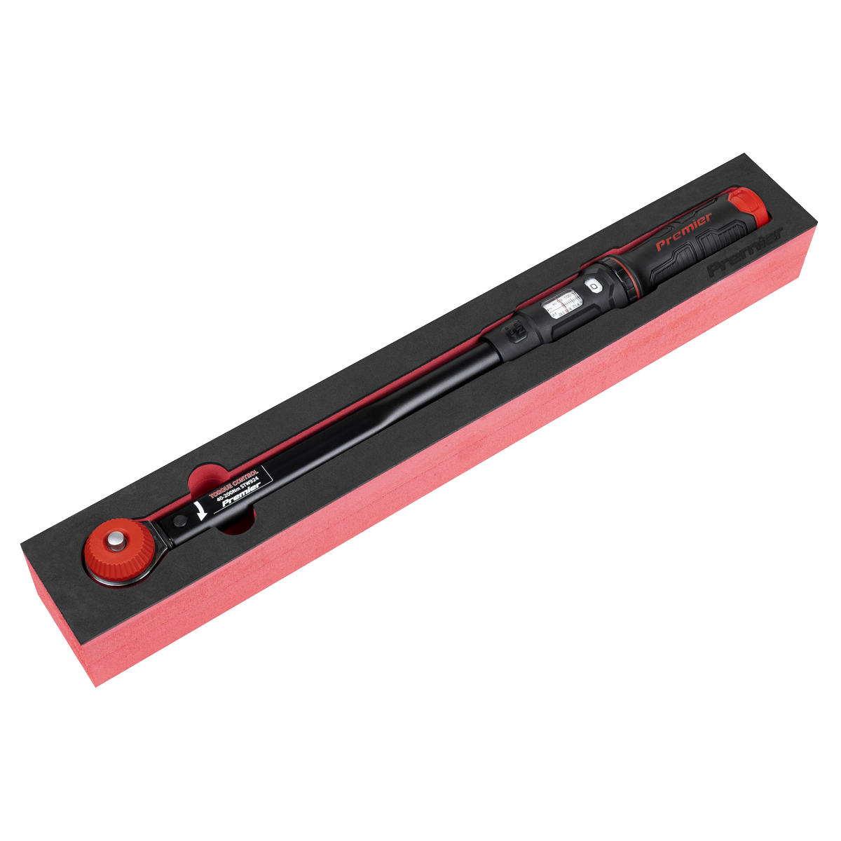 Sealey STW924 Premier Black Calibrated Micrometer Torque Wrench with 1/2"Sq Push-Through Drive 40-200Nm