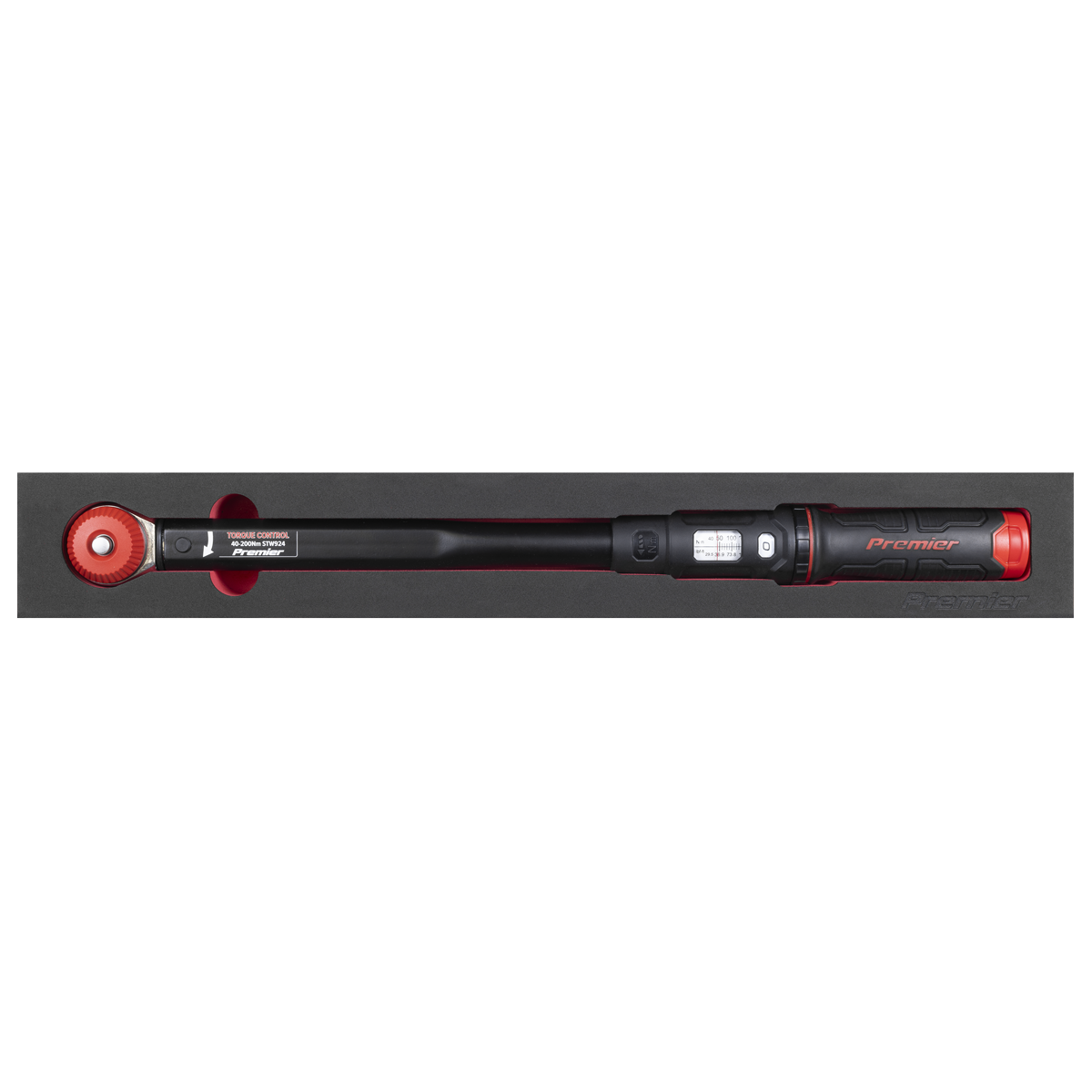 Sealey STW924 Premier Black Calibrated Micrometer Torque Wrench with 1/2"Sq Push-Through Drive 40-200Nm - additional view 6