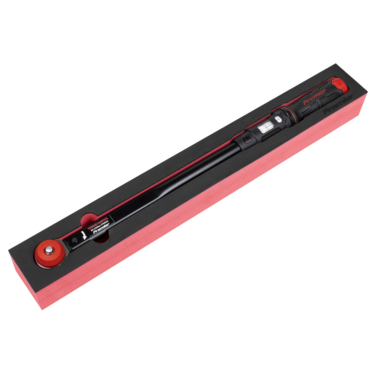 Sealey STW925 Premier Black Calibrated Micrometer Torque Wrench with 1/2"Sq Push-Through Drive 60-320Nm