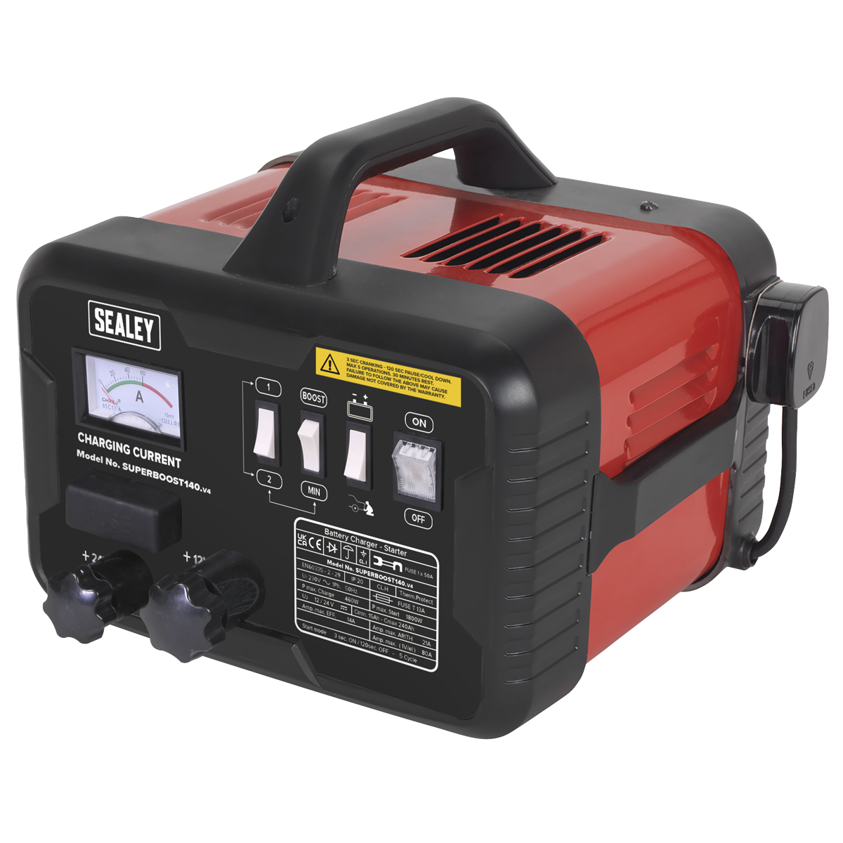 Sealey SUPERBOOST140 12/24V Starter/Charger 140/21A 230V