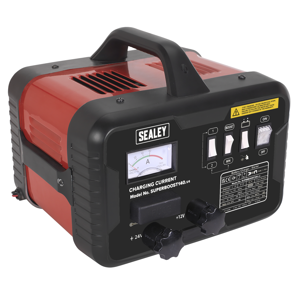 Sealey SUPERBOOST140 12/24V Starter/Charger 140/21A 230V - additional view 2