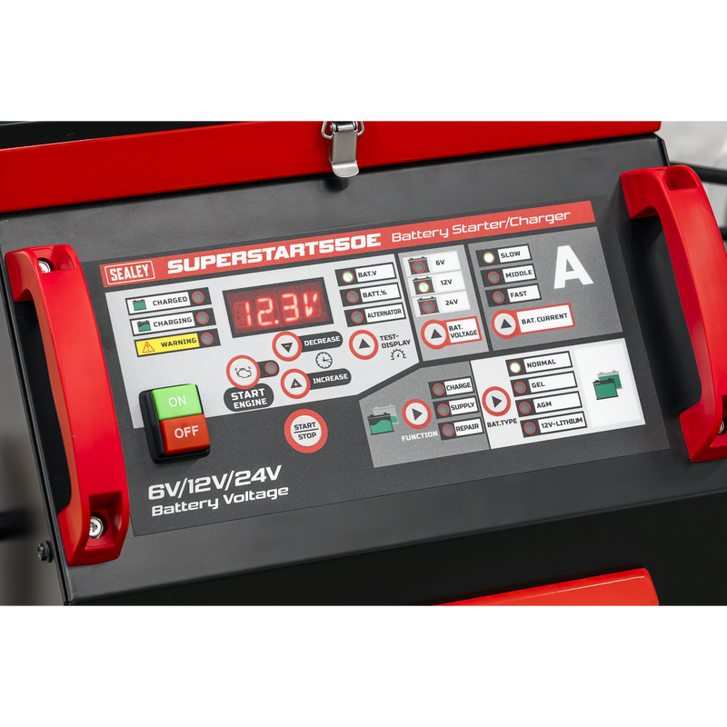 Sealey SUPERSTART550E 6/12/24V Battery Starter/Charger 550A - additional view 10