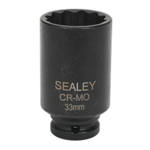Sealey SX0041 Premier Bi-Hex Deep Impact Socket 1/2"Sq Drive 33mm - additional view 2