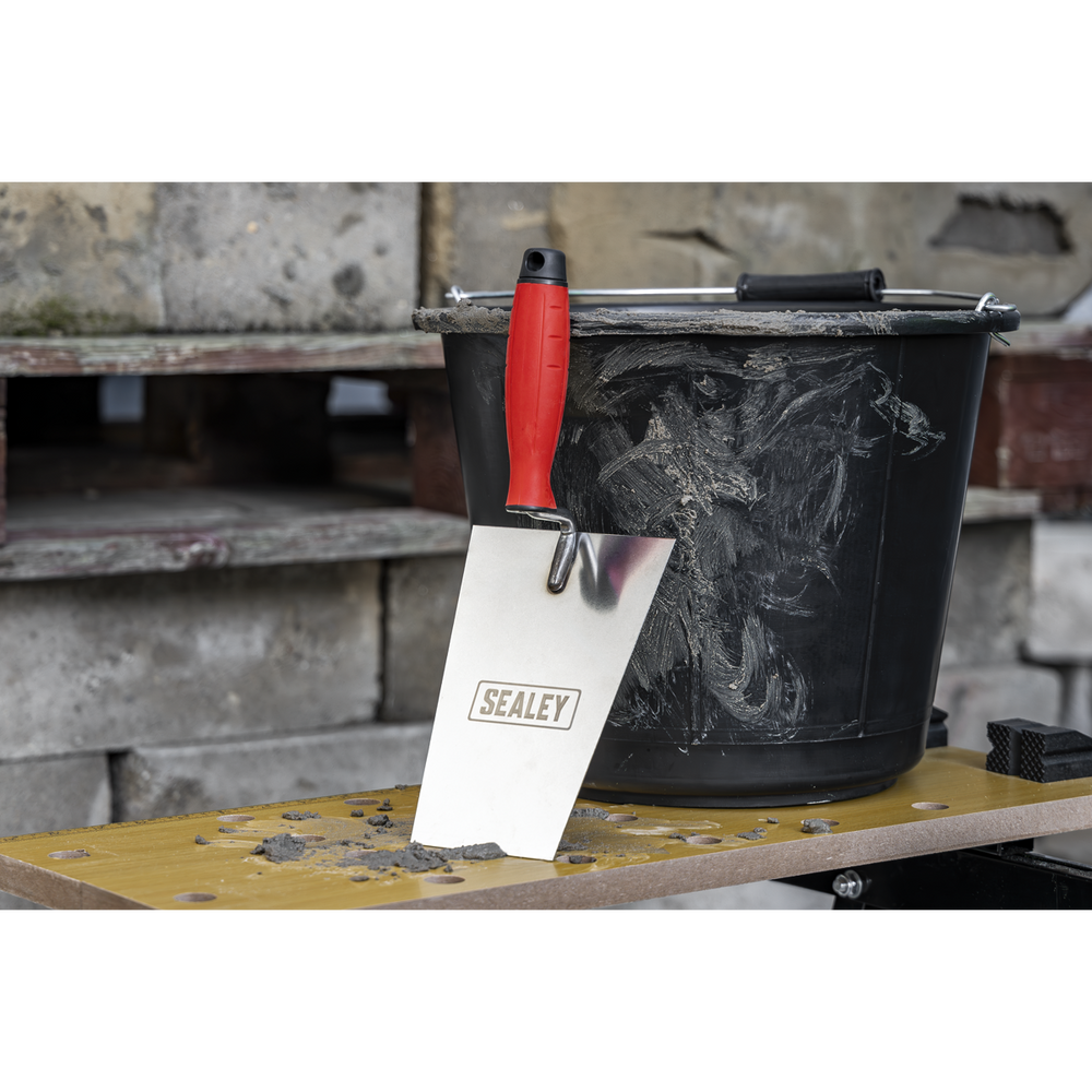 Sealey T1204 Stainless Steel Bucket Trowel with Rubber Handle 180mm - additional view 4