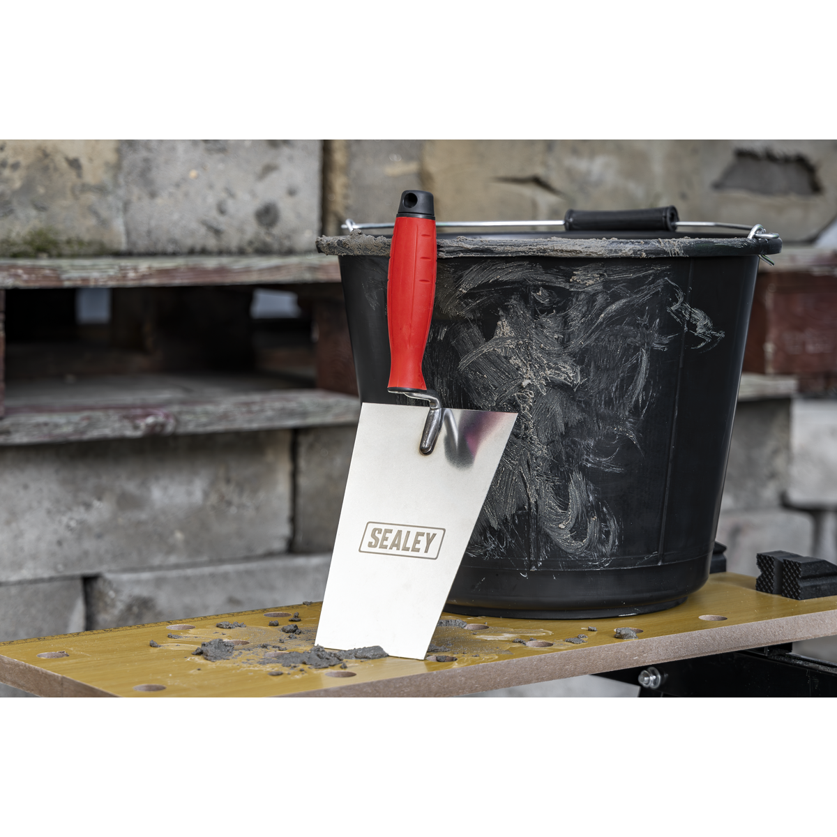 Sealey T1204 Stainless Steel Bucket Trowel with Rubber Handle 180mm - additional view 4