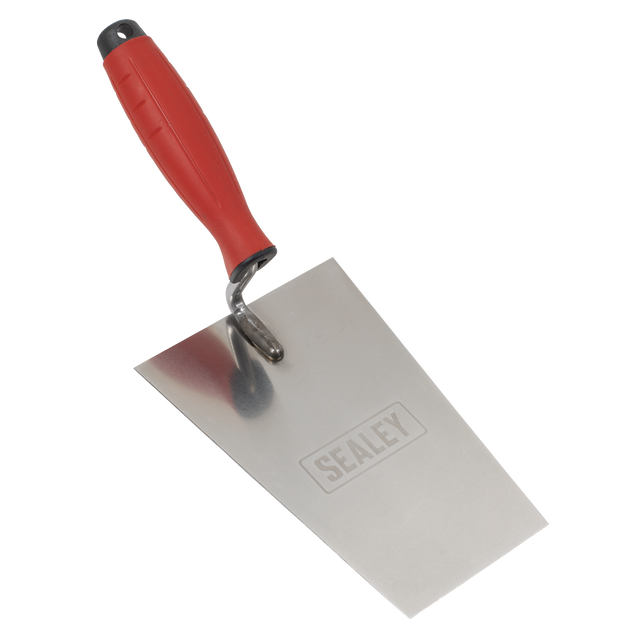 Sealey T1204 Stainless Steel Bucket Trowel with Rubber Handle 180mm