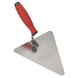 Sealey T1205 Stainless Steel Triangular Brick Trowel with Rubber Handle 180mm