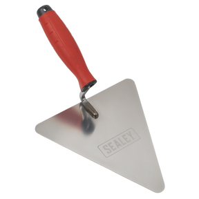 Sealey T1205 Stainless Steel Triangular Brick Trowel with Rubber Handle 180mm
