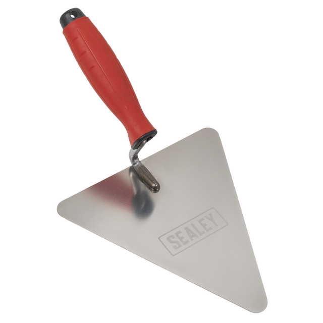 Sealey T1205 Stainless Steel Triangular Brick Trowel with Rubber Handle 180mm
