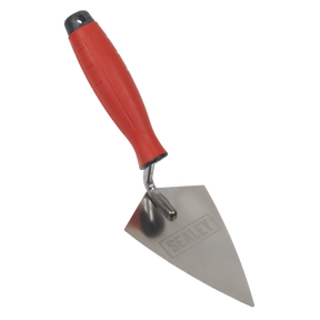 Sealey T1222 Stainless Steel Sharp Pointing Trowel with Rubber Handle 140mm