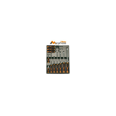 Beta ABS Foam Tray With Morphos Slotted Screwdrivers - T167MH