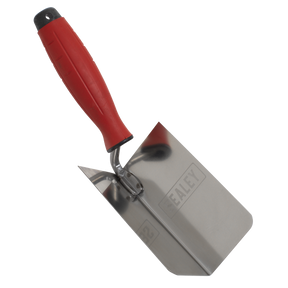 Sealey T1802 Stainless Steel Internal Corner Trowel with Rubber Handle 120 x 60mm