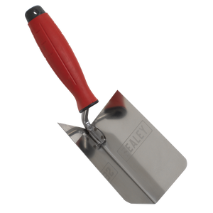 Sealey T1802 Stainless Steel Internal Corner Trowel with Rubber Handle 120 x 60mm