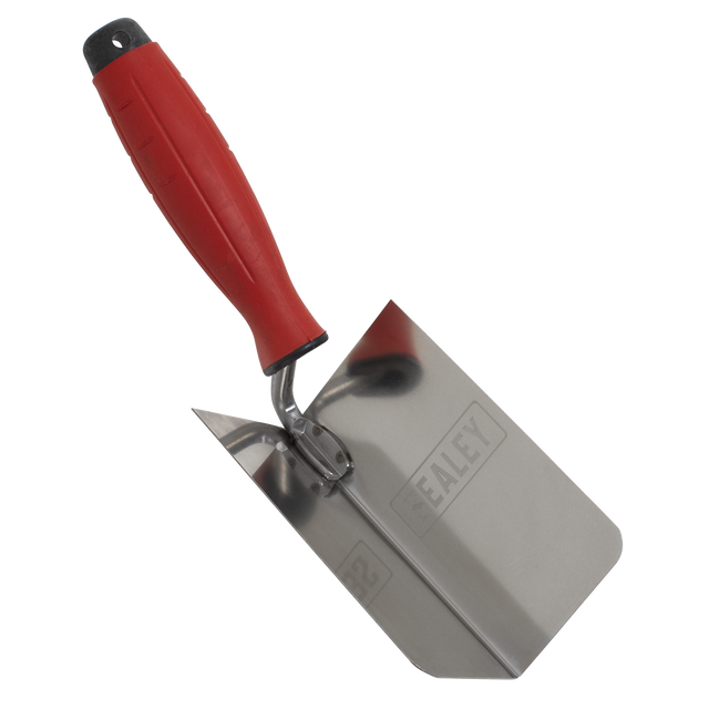 Sealey T1802 Stainless Steel Internal Corner Trowel with Rubber Handle 120 x 60mm