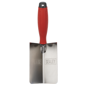 Sealey T1802 Stainless Steel Internal Corner Trowel with Rubber Handle 120 x 60mm - additional view 2