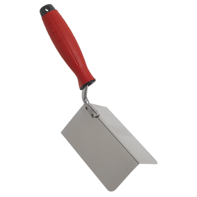 Sealey T1803 Stainless Steel External Corner Trowel with Rubber Handle 120 x 60mm