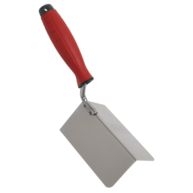 Sealey T1803 Stainless Steel External Corner Trowel with Rubber Handle 120 x 60mm