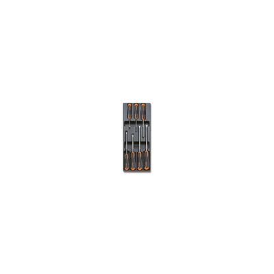 Beta ABS Thermoformed Tray With 7 Evox Slotted Screwdrivers - T211