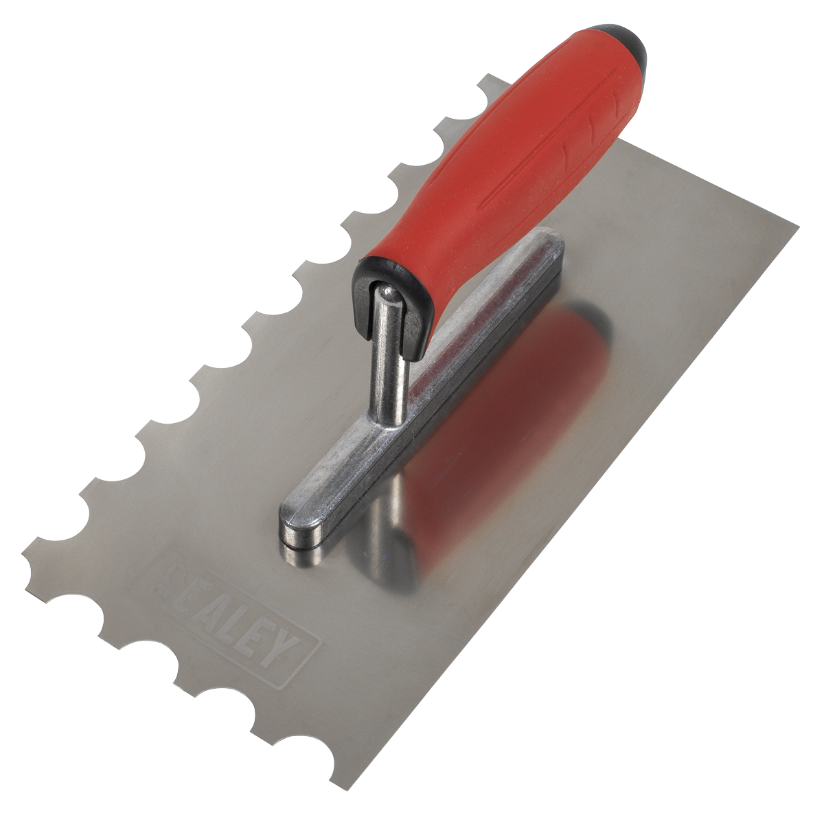 Sealey T6701 Stainless Steel Semicircle Tooth Trowel with Rubber Handle & Aluminium Foot 270mm - additional view 4