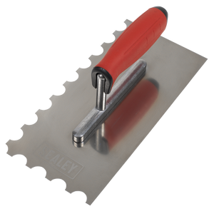 Sealey T6701 Stainless Steel Semicircle Tooth Trowel with Rubber Handle & Aluminium Foot 270mm - additional view 4