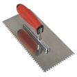 Sealey T7804 Stainless Steel 4mm Notched Trowel with Rubber Handle 270mm