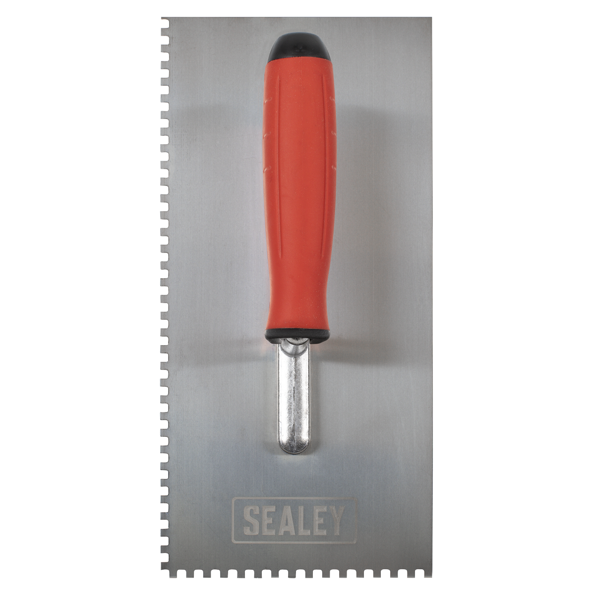 Sealey T7804 Stainless Steel 4mm Notched Trowel with Rubber Handle 270mm - additional view 4