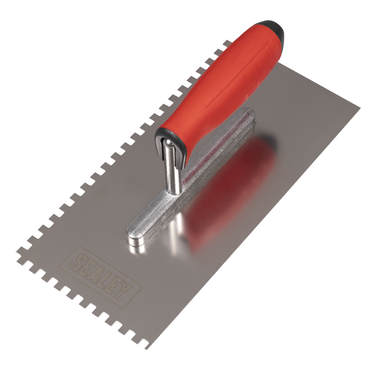 Sealey T7806 Stainless Steel 6mm Notched Trowel with Rubber Handle 270mm - additional view 2