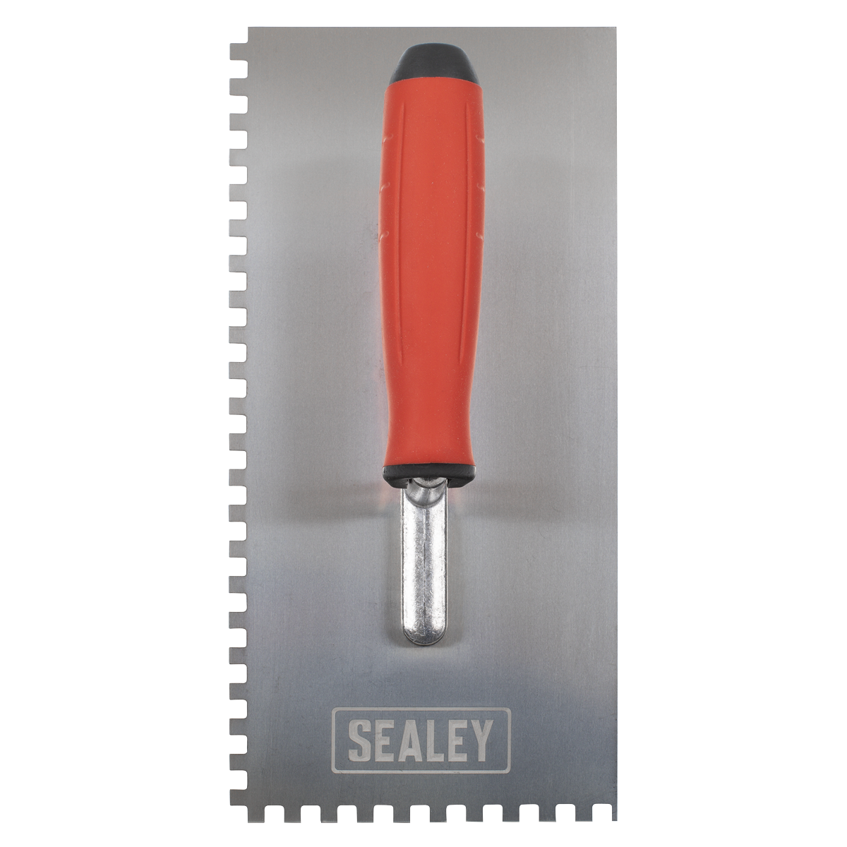 Sealey T7806 Stainless Steel 6mm Notched Trowel with Rubber Handle 270mm - additional view 3