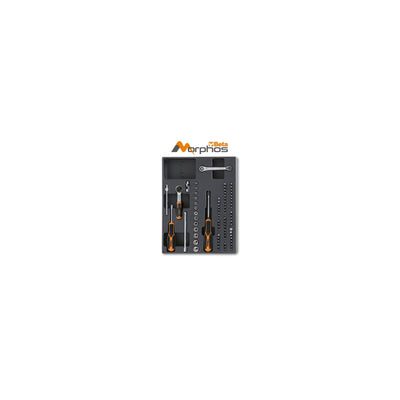 Beta ABS Thermoformed Tray With Hexagon Sockets And 1/4 Inch Bits - T85MH
