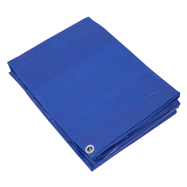 Sealey TARP5070 Lightweight PE Tarpaulin 5.49 x 7.32m - Blue