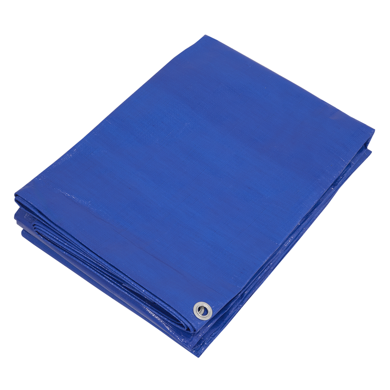 Sealey TARP5070 Lightweight PE Tarpaulin 5.49 x 7.32m - Blue - additional view 2