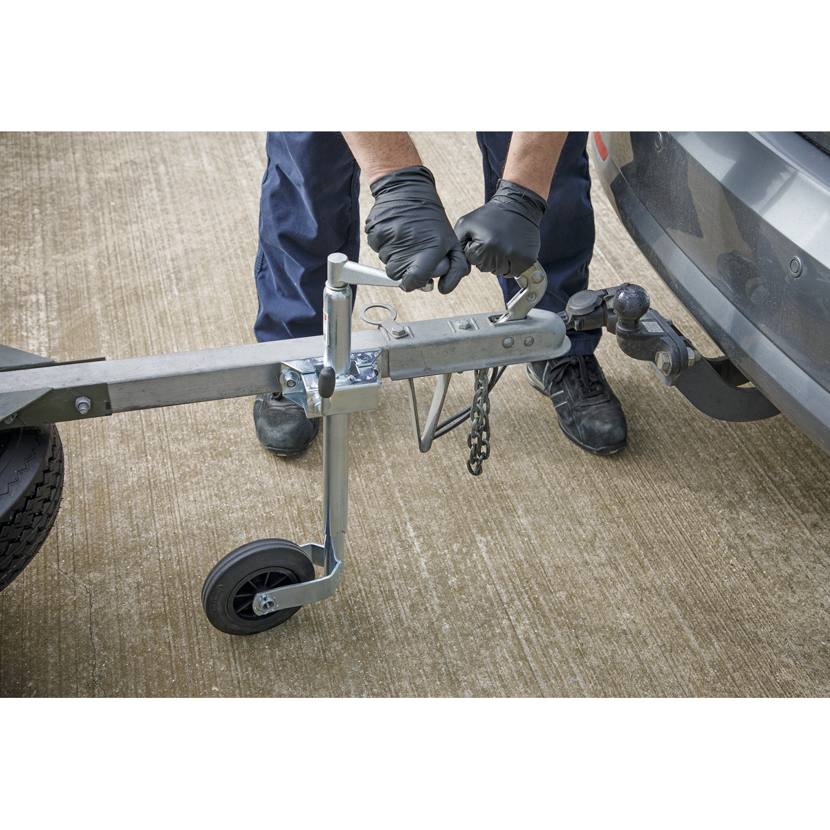 Sealey TB371 Jockey Wheel & Clamp 35mm - 150mm Solid Wheel - additional view 4
