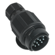 Sealey TB54 Towing Plug 13-Pin Euro Plastic 12V Twin Inlet