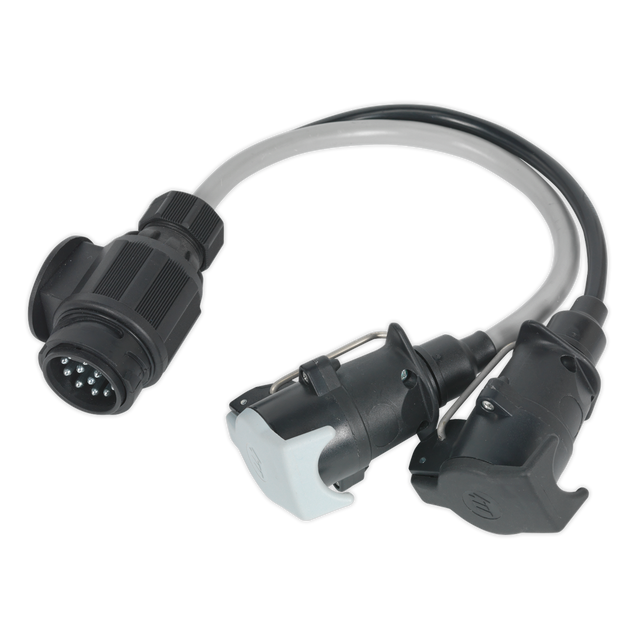 Sealey TB55 Conversion Lead 13-Pin Euro to 7-Pin N & S Type Plugs 12V