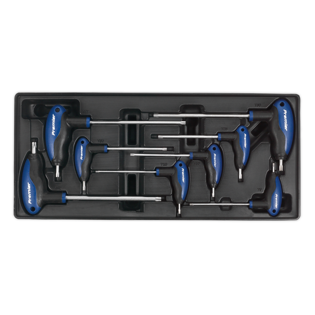 Sealey TBT05 Premier T-Handle TRX-Star* Key Set with Tool Tray 8pc