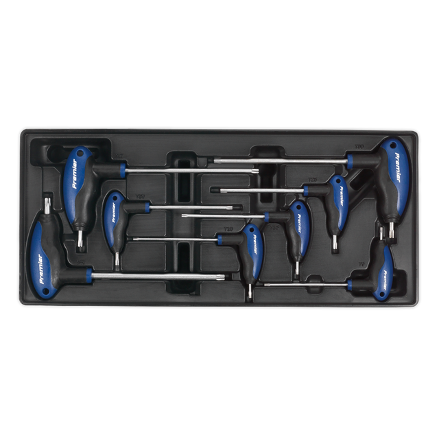 Sealey TBT05 Premier T-Handle TRX-Star* Key Set with Tool Tray 8pc