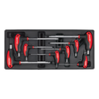 Sealey TBT06 Premier T-Handle Ball-End Hex Key Set with Tool Tray 8pc