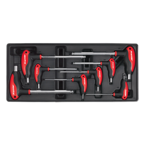 Sealey TBT06 Premier T-Handle Ball-End Hex Key Set with Tool Tray 8pc