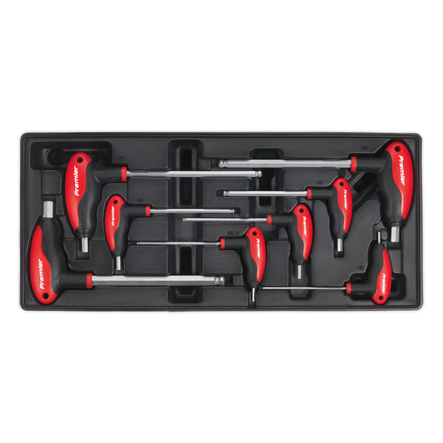 Sealey TBT06 Premier T-Handle Ball-End Hex Key Set with Tool Tray 8pc