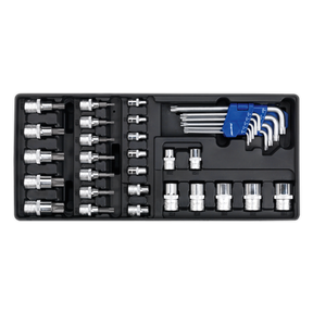 Sealey TBT08 Premier TRX-Star* Key, Socket Bit & Socket Set with Tool Tray 35pc