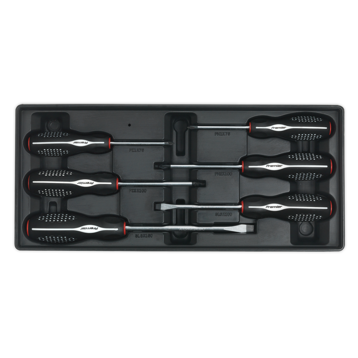 Sealey TBT14 Premier Screwdriver Set with Tool Tray 6pc