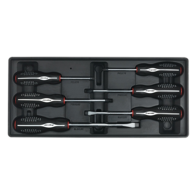 Sealey TBT14 Premier Screwdriver Set with Tool Tray 6pc