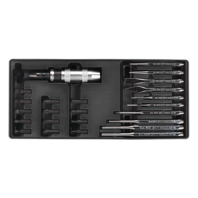 Sealey TBT18 Premier Punch & Impact Driver Set with Tool Tray 25pc