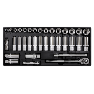 Sealey TBT20 Premier Socket Set with Tool Tray 3/8"Sq Drive 35pc - additional view 2