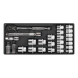 Sealey TBT21 Premier Socket Set with Tool Tray 1/2"Sq Drive 26pc