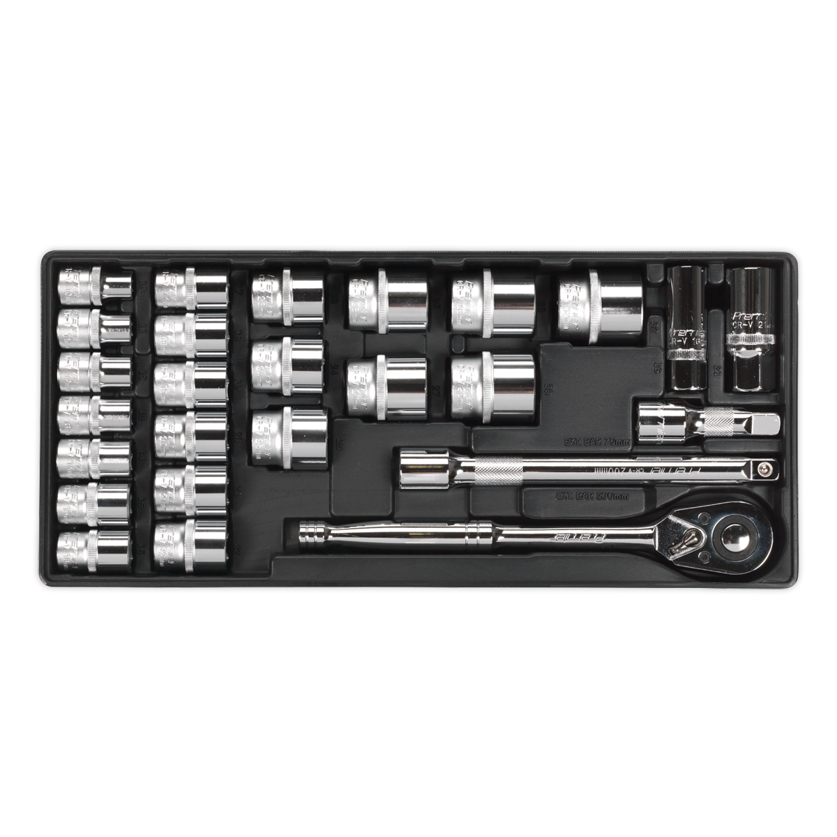 Sealey TBT21 Premier Socket Set with Tool Tray 1/2"Sq Drive 26pc - additional view 2