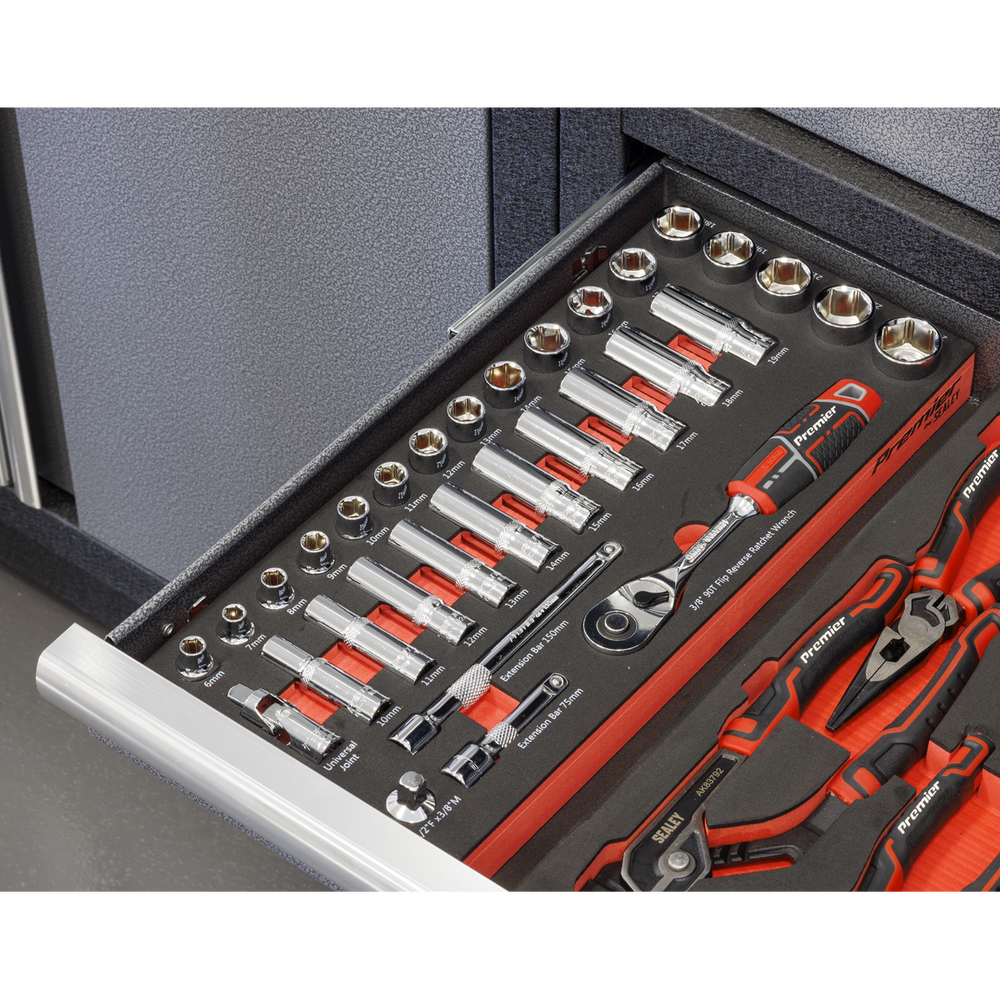 Sealey TBT41 Premier Socket Set with Tool Tray 3/8"Sq Drive 32pc - additional view 5