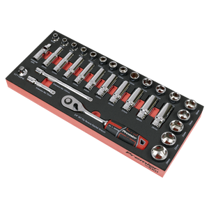 Sealey TBT41 Premier Socket Set with Tool Tray 3/8"Sq Drive 32pc - additional view 8